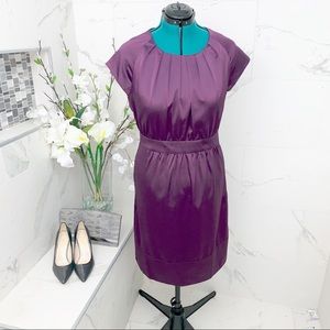 Limited purple dress satin cap sleeves 14 NWT
